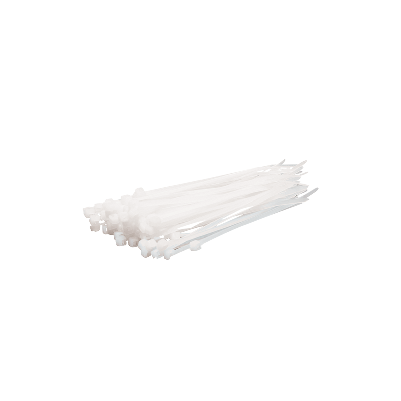 Opaski kablowe PA66, 100 szt., przezroczyste, szer. 2.5 mm, dł. 100 mm