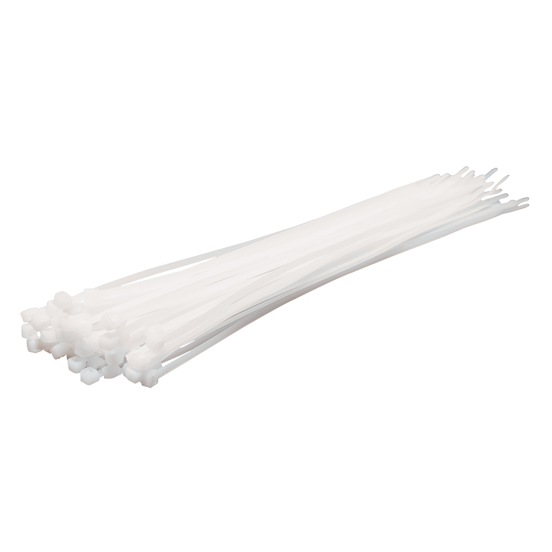 Opaski kablowe PA66, 100 szt., przezroczyste, szer. 3.4 mm, dł. 300 mm — 1