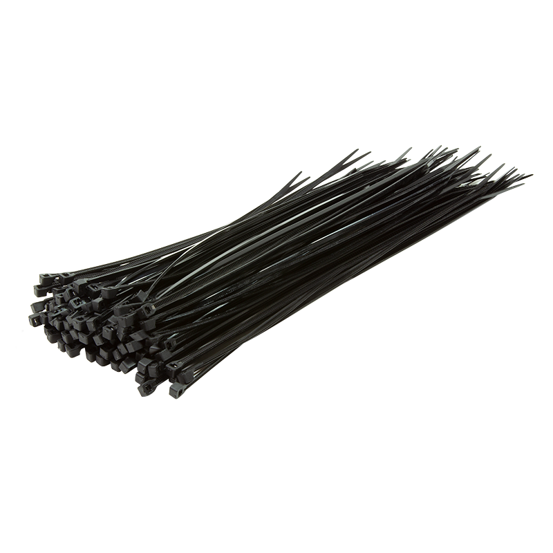 Opaski kablowe PA66, 100 szt., czarne, szer. 3.4 mm, dł. 300 mm