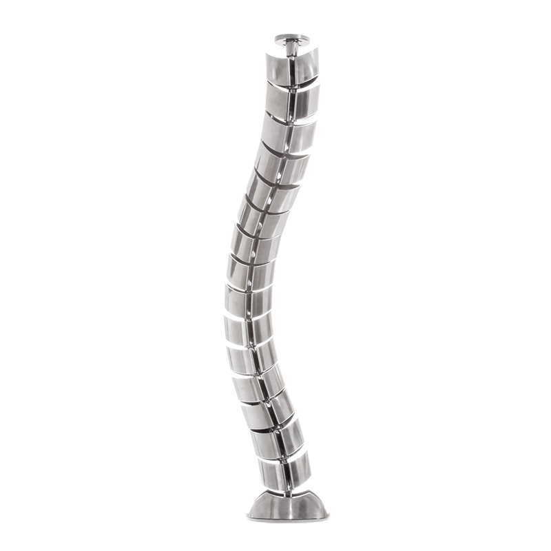 Cable channel, flexible, 720 x 75 mm (15 joints), silver