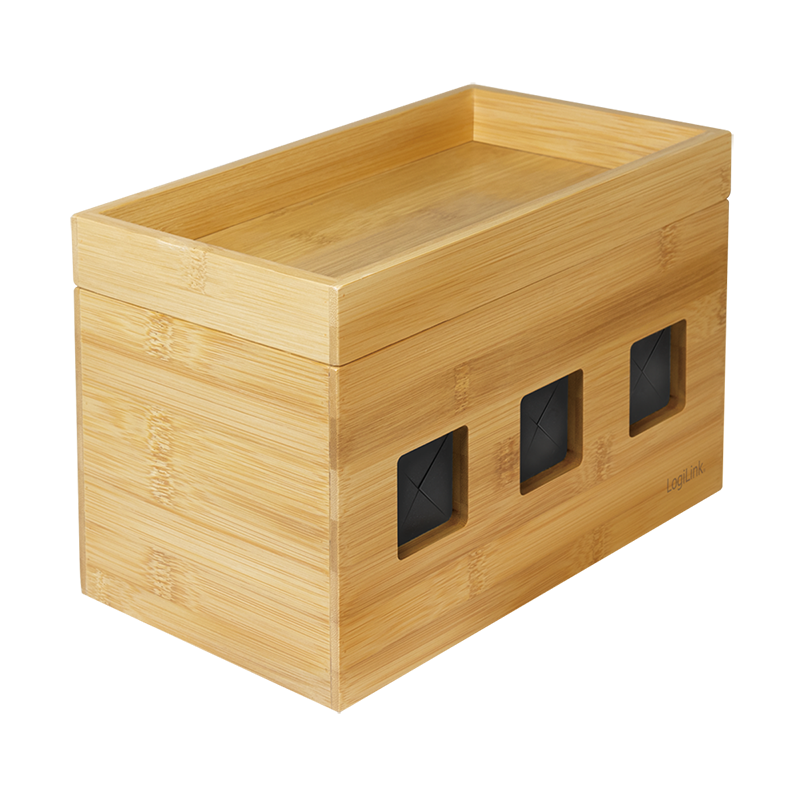 Cable box, 255x140x165 mm, bamboo — 1
