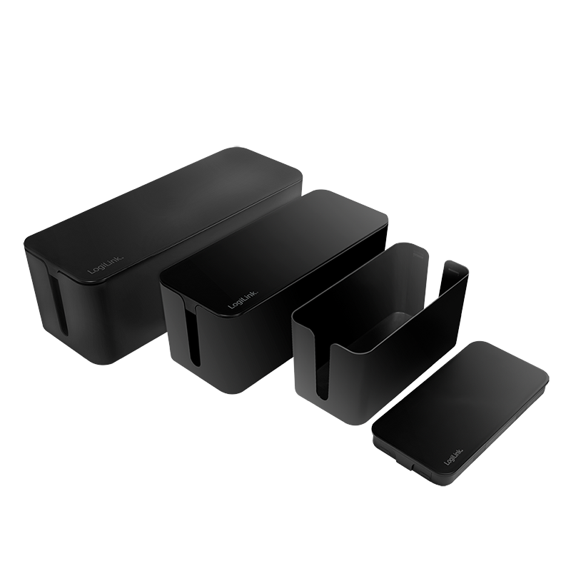 Cable box set, 3 sizes, black
