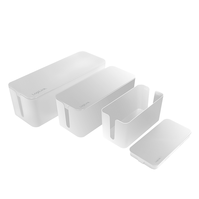 Cable box set, 3 sizes, white
