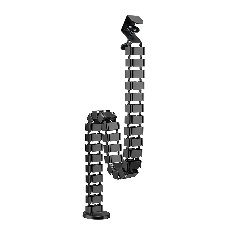 Flexible cable channel, Clamp-On version, 1347x129 mm, black