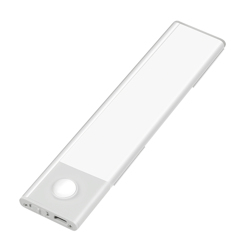 LED under-cabinet light, 20 cm, 80 lm, 600 mAh, with motion detector, white