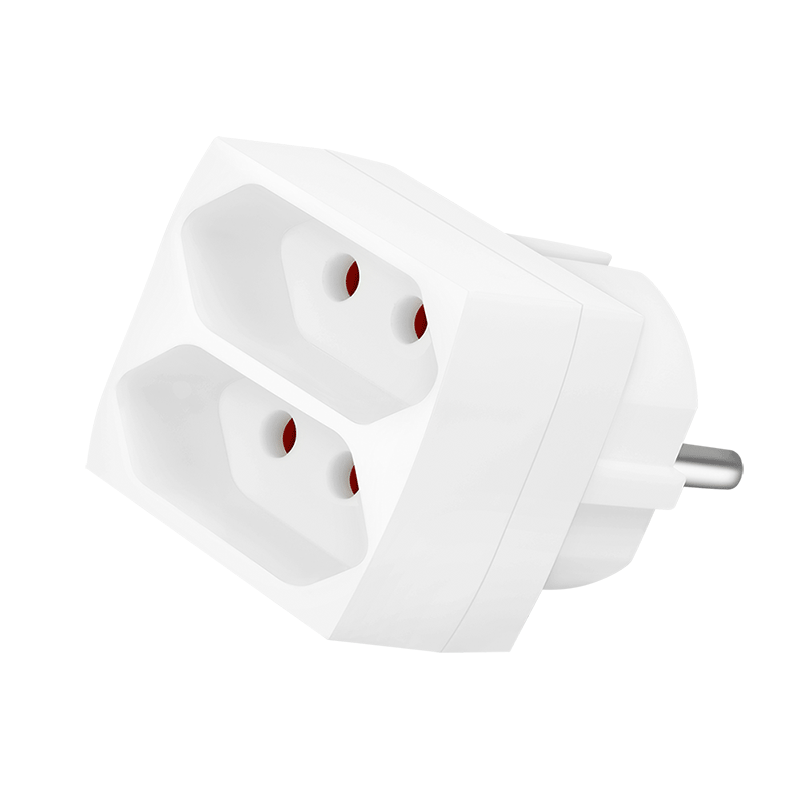 Socket adapter, 2x CEE 7/16
