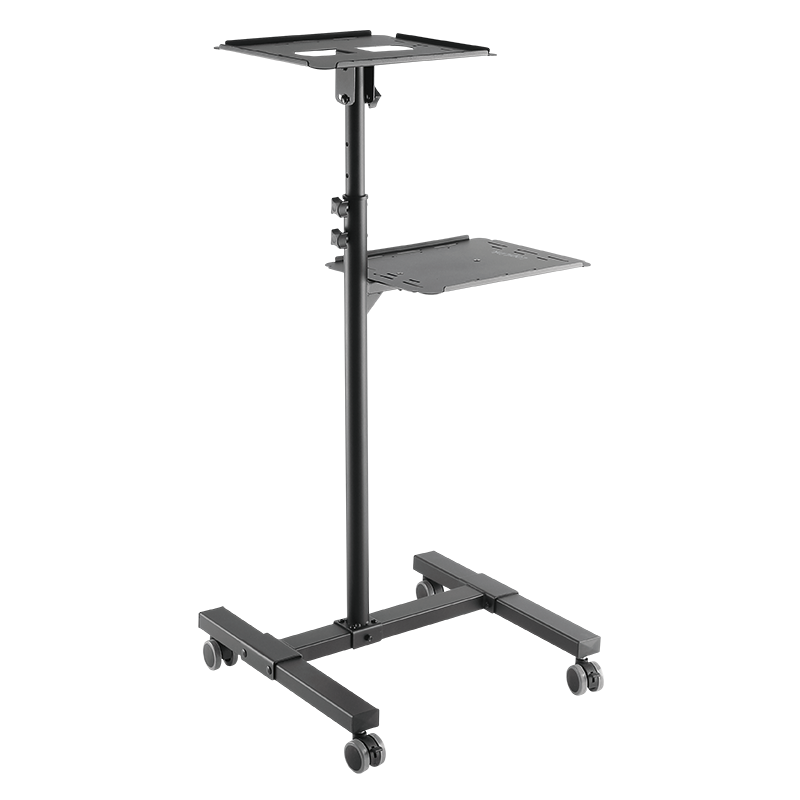 Wózek do projektora i laptopa, regulowany na wysokość, do 10 kg na blat