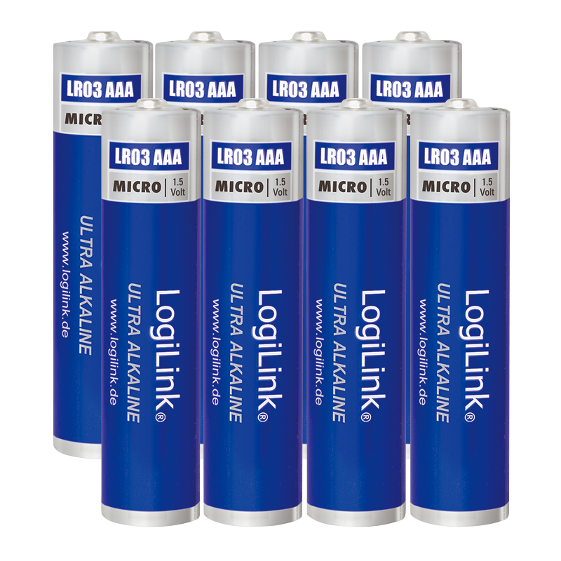 Baterie alkaliczne Ultra Power AAA, Micro, 1.5V, 8 szt.