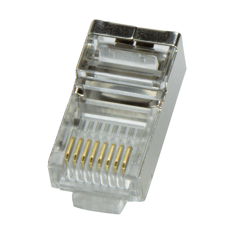 RJ45 modular plug, Cat.5e, shielded, 100 pcs.