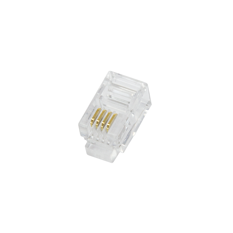 RJ10 modular plug, 4P4C, unshielded, 100 pcs. — 1
