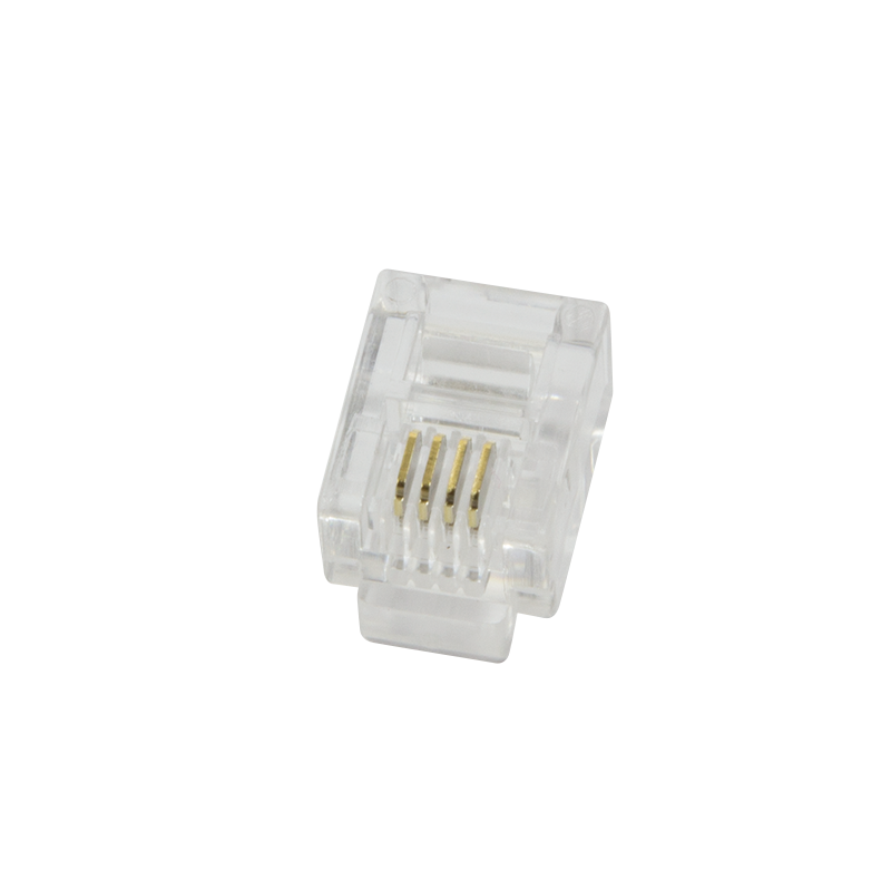 RJ11 modular plug, 6P4C, unshielded, 100 pcs.