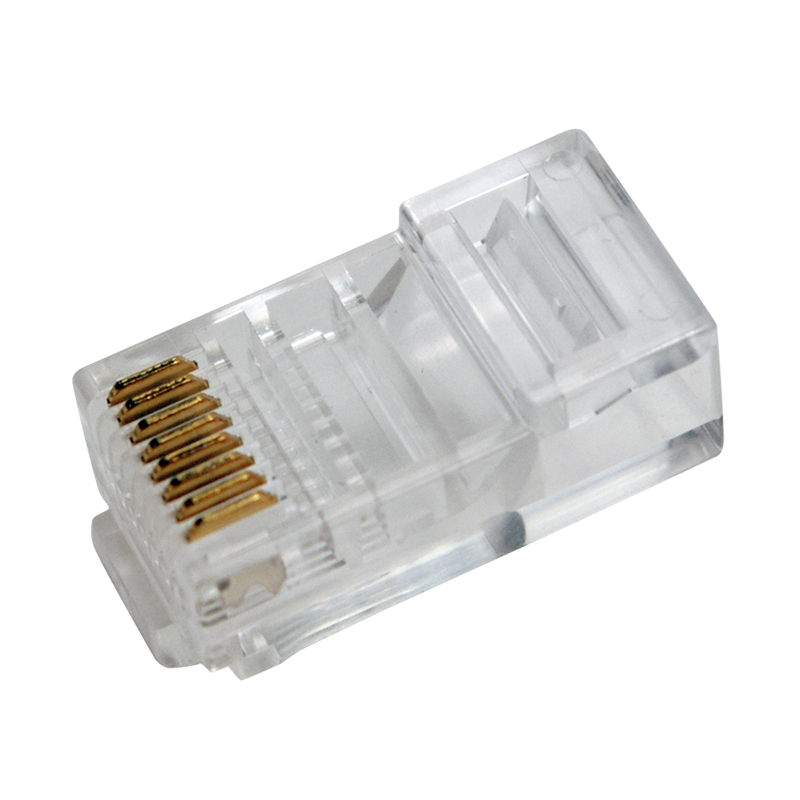RJ45 modular plug, 8P8C, unshielded, 100 pcs.