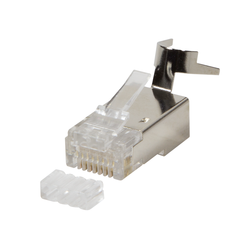 RJ45 modular plug, Cat.8.1/Cat.6A, shielded, 10 pcs.