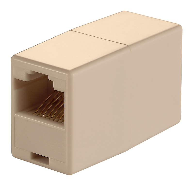 RJ45 inline coupler for patch cords, 2 x RJ45 female, unshielded — 1