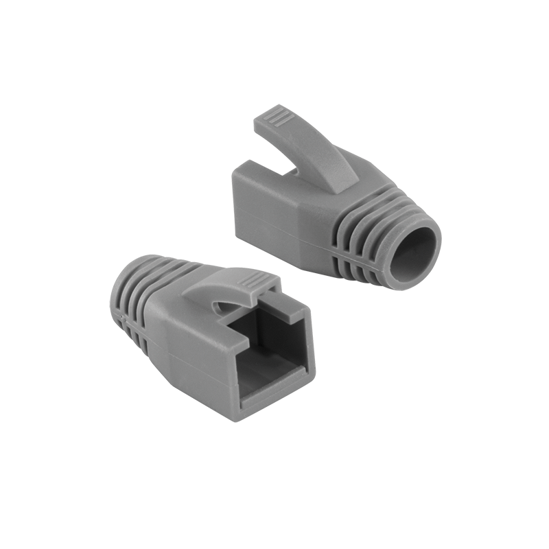 Osłony odciążające wtyków RJ45, 8.0 mm, szare, 50 szt.
