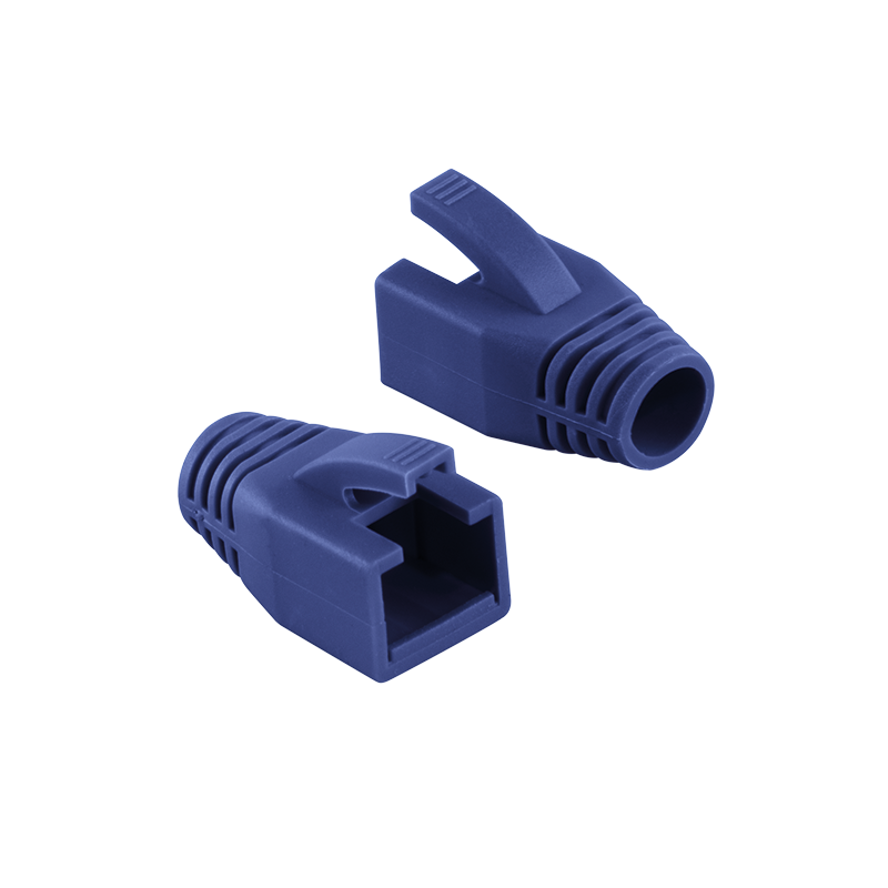 Osłony odciążające wtyków RJ45, 8.0 mm, niebieskie, 50 szt.