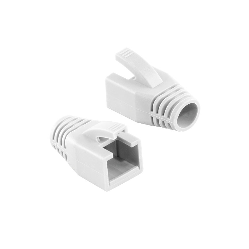 Osłony odciążające wtyków RJ45, 8.0 mm, białe, 50 szt.