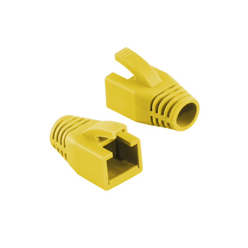 Osłony odciążające wtyków RJ45, 8.0 mm, żółte, 50 szt.