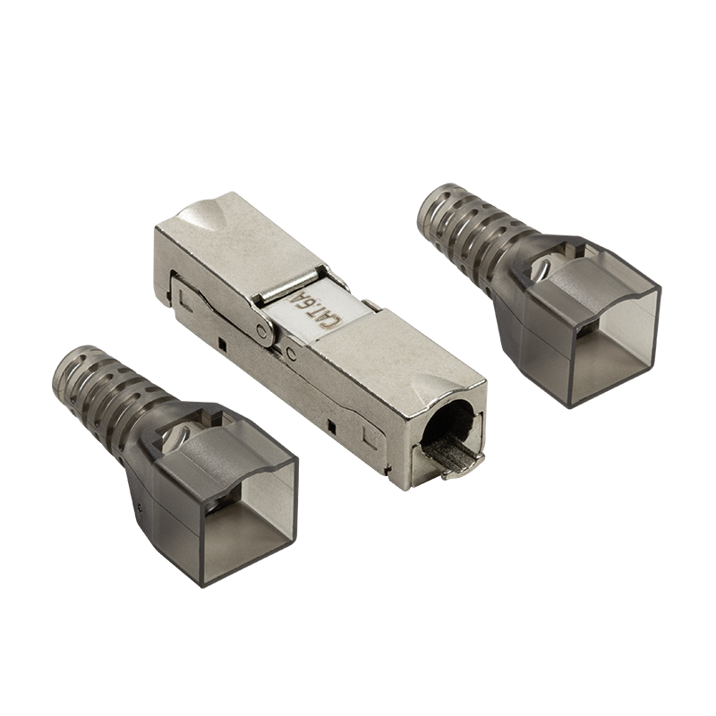 Field assembly cable connector, Cat.6A, shielded, slim type