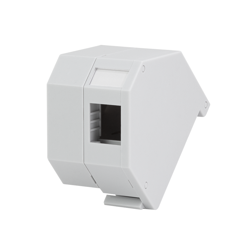 DIN rail mounting adapter for one LC duplex or SC simplex adapter — 1