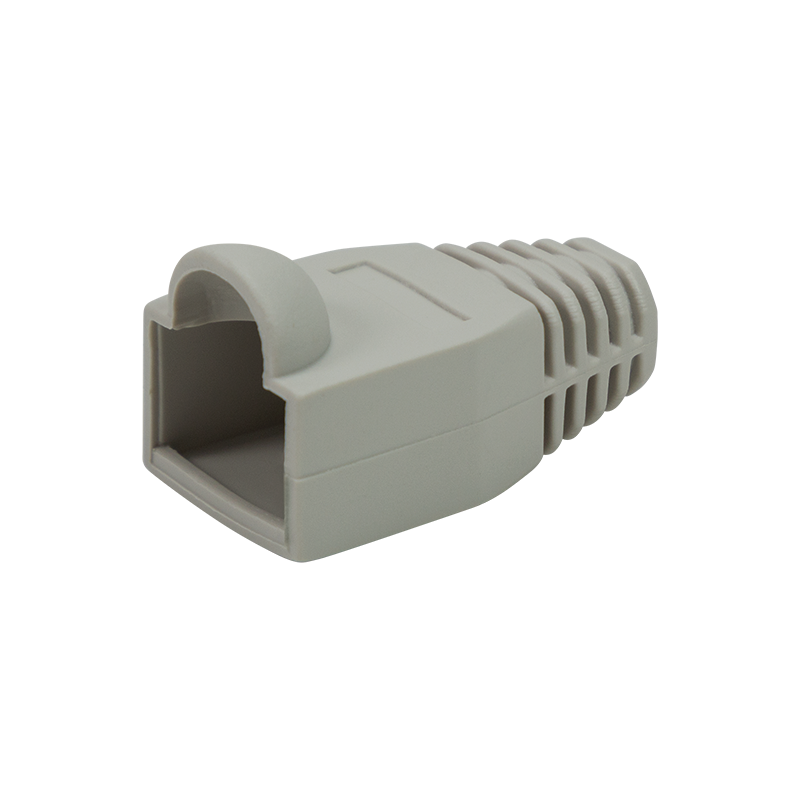 Osłony odciążające wtyków RJ45, 6.5 mm, szare, 50 szt.