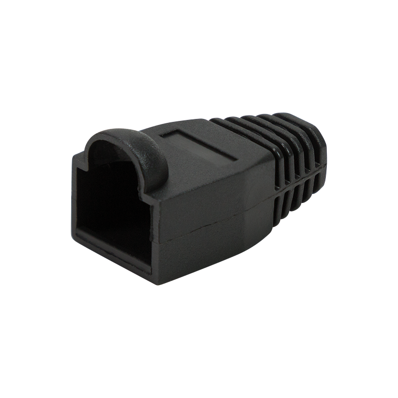 Osłony odciążające wtyków RJ45, 8.0 mm, czarne, 50 szt.