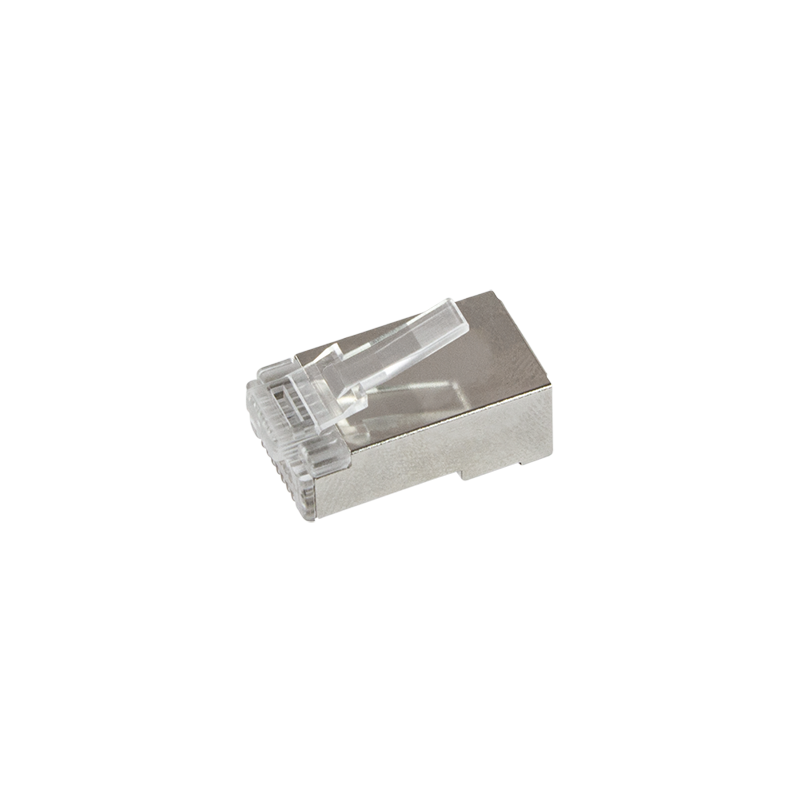 RJ45 modular plug, Cat.6, shielded, pass through, 50 pcs.