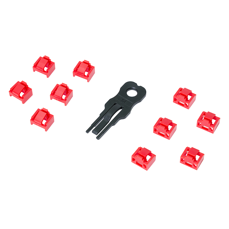 RJ45 port lock, blocker, and dust cover, set of 10 locks and 1 key