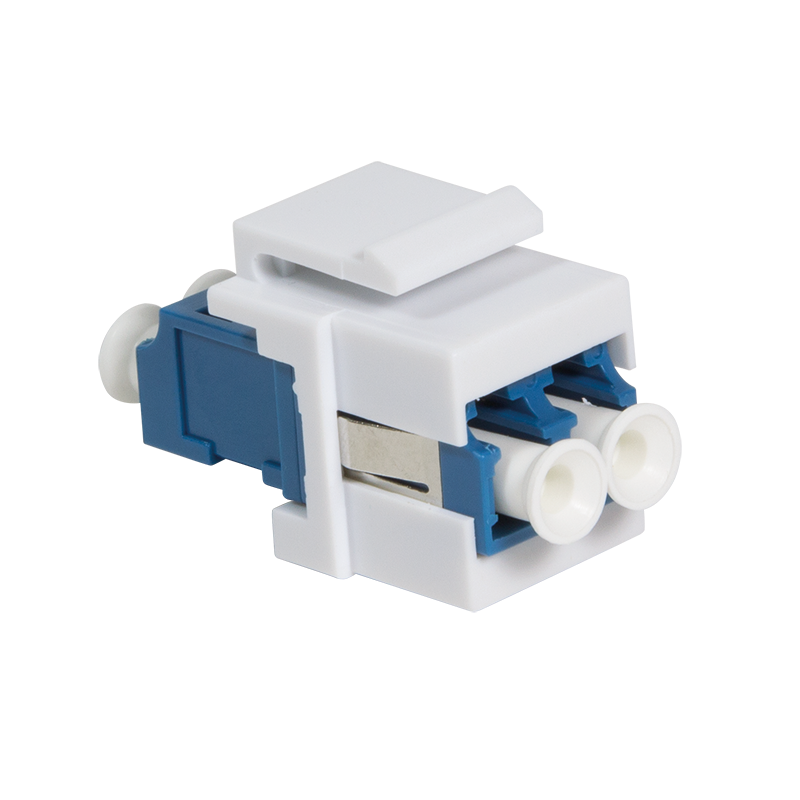 Fiber LC-duplex coupler for keystone panel installation, single-mode — 1
