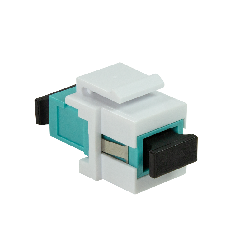 Fiber SC-simplex coupler for keystone panel installation, multi-mode