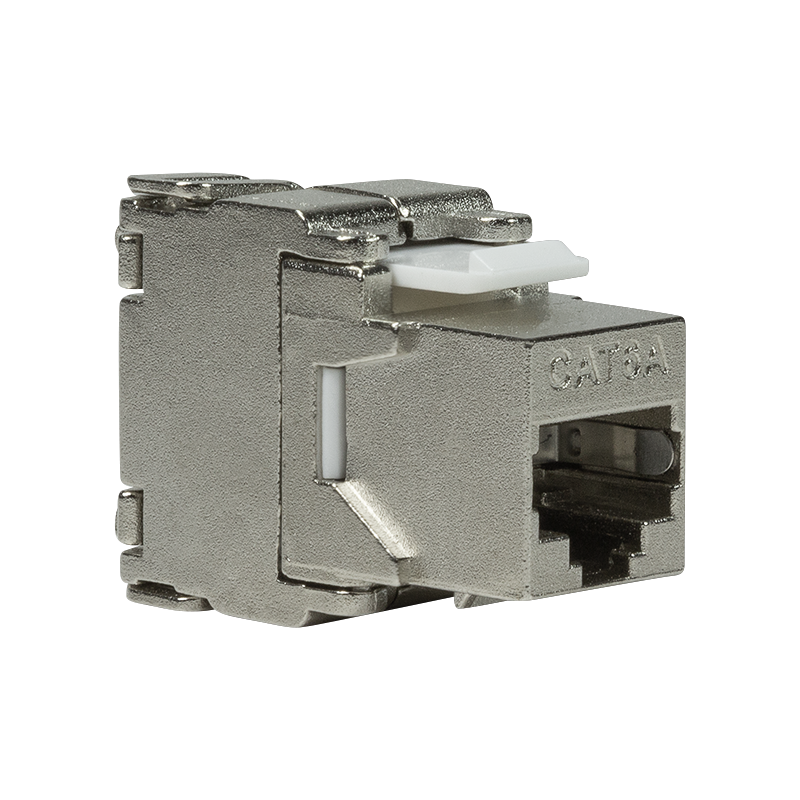 Beznarzędziowe gniazdo keystone kat. 6A STP, 22-24 AWG, szerokość 17.2 mm