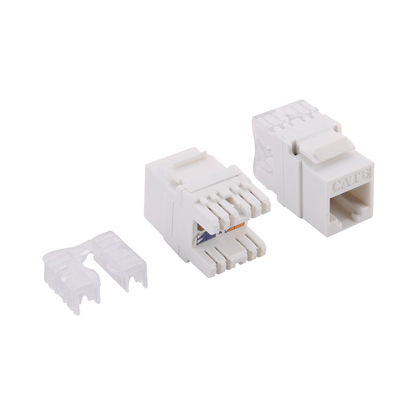 Cat.6 keystone jack UTP, 180° LSA termination, 16.7 mm width
