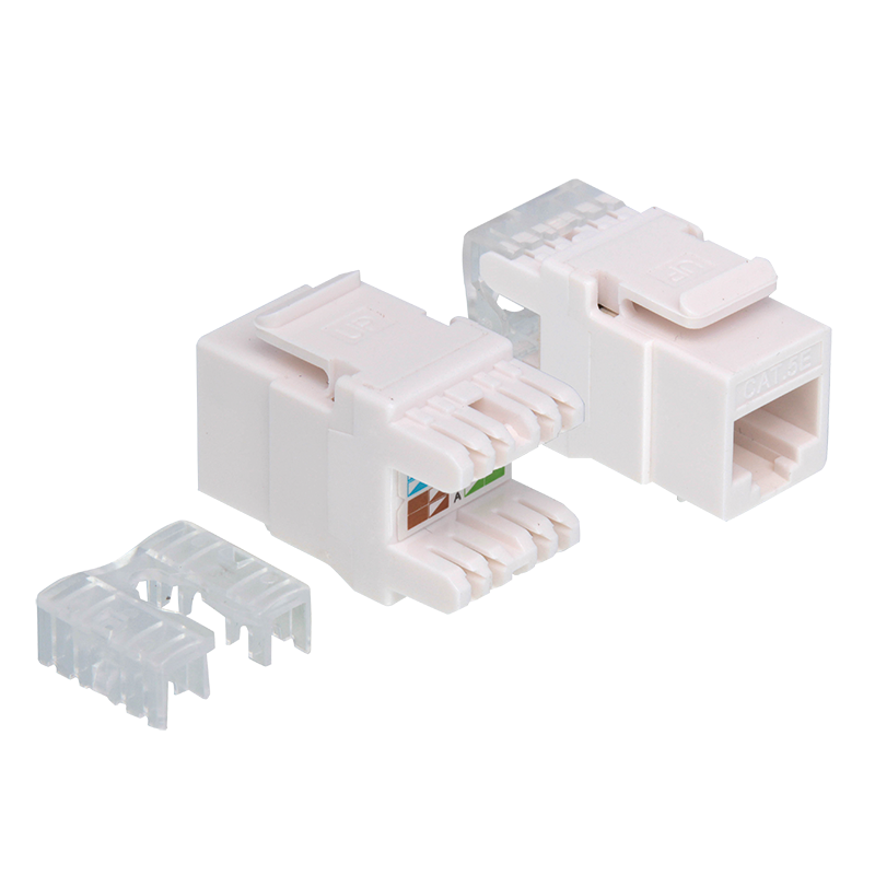 Cat.5e keystone jack UTP, 180° LSA termination, 16 mm width