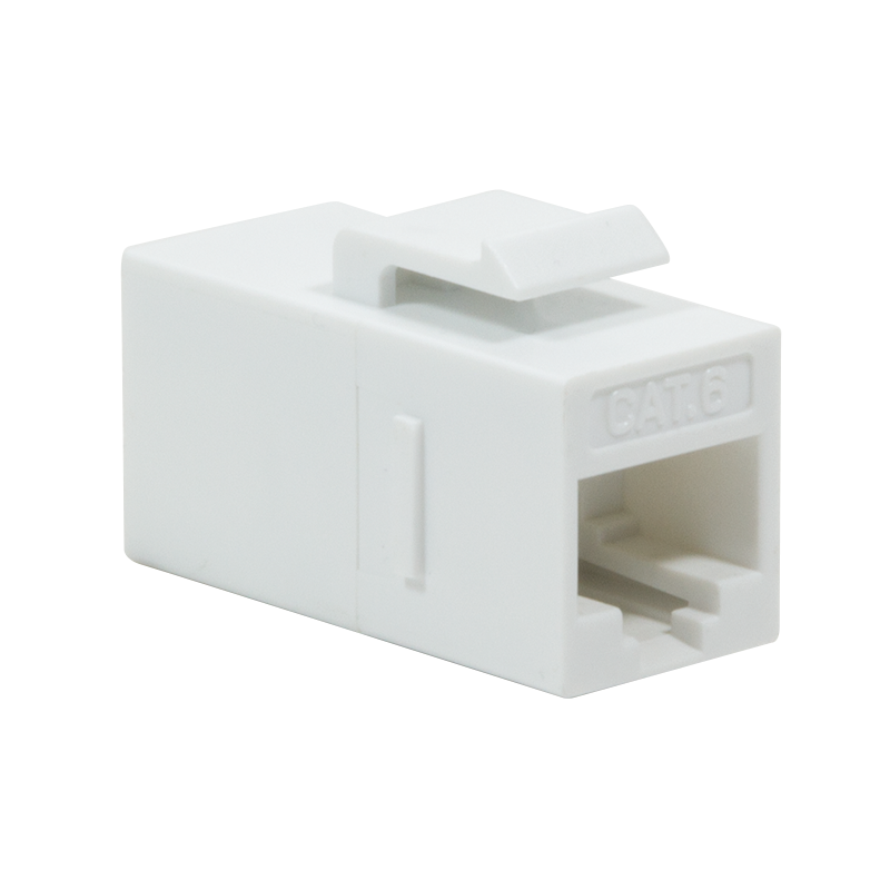 Cat.6 Keystone Inline Coupler UTP 14.5 mm width, white