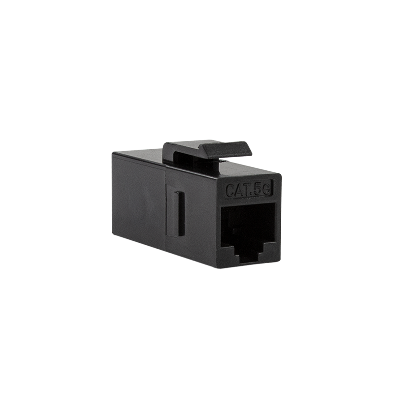Cat.5e Keystone Inline Coupler UTP, 14.5 mm width, black — 1