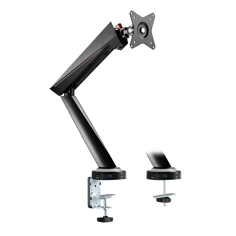 Gaming desk monitor mount for 17–32-inch monitors, gas spring