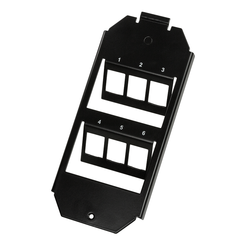 6 port floor box insert for 2 x 3 keystone modules (165 mm system)