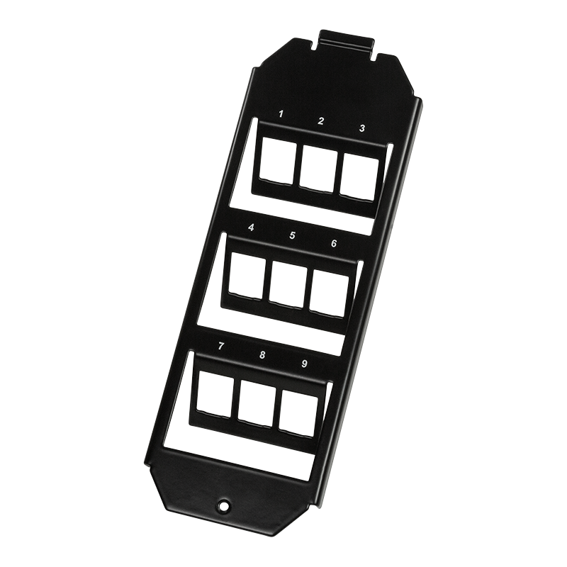 9 port floor box insert for 3 x 3 keystone modules (208 mm system)