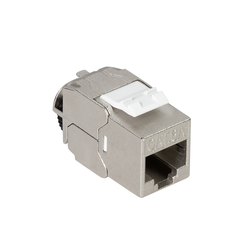 Cat.6A keystone jack STP 22-26 AWG, pack of 24, cable tie-free