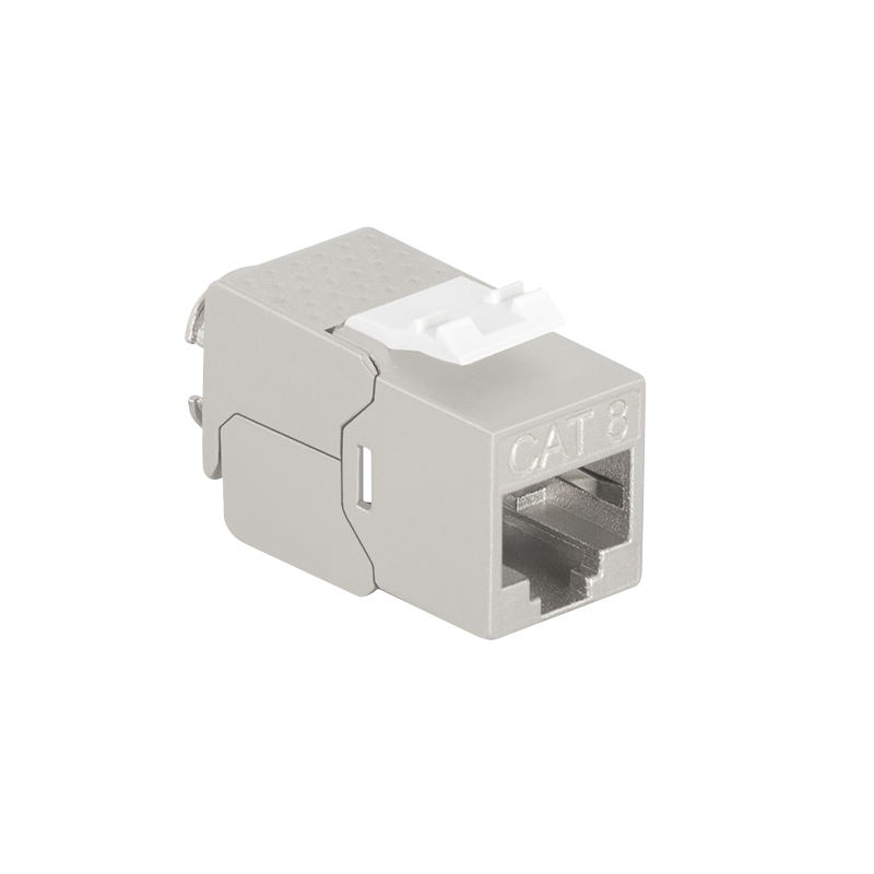 Cat.8.1 Keystone jack STP 22-26 AWG, toolless, only 14.5 mm width