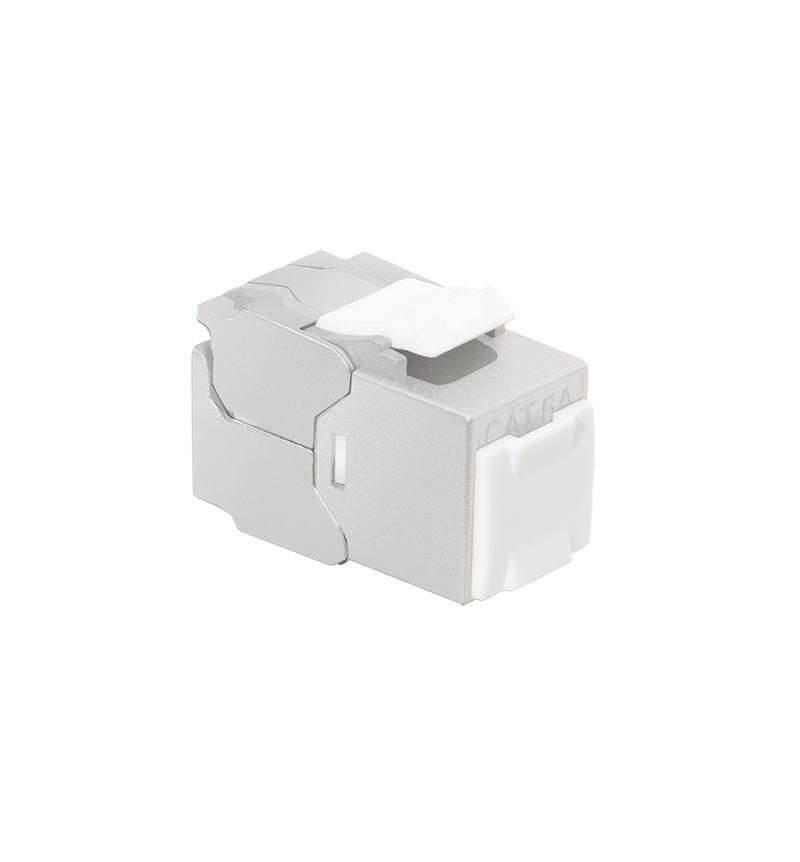Cat.6A keystone jack STP 22–26 AWG, pack of 24, with dust cap