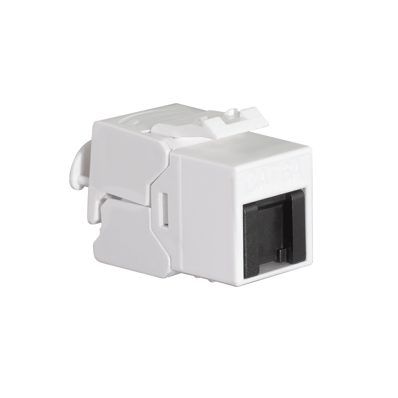 Cat.6A keystone jack UTP 22–26 AWG, toolless, with dust cap
