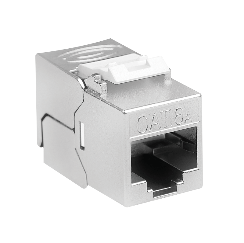 Keystone jack STP 22–26 AWG, Cat.6A ISO, component certified