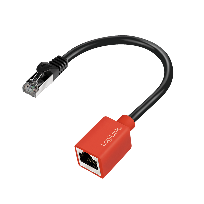 Device protection adapter for RJ45 connectors (break-away adapter)