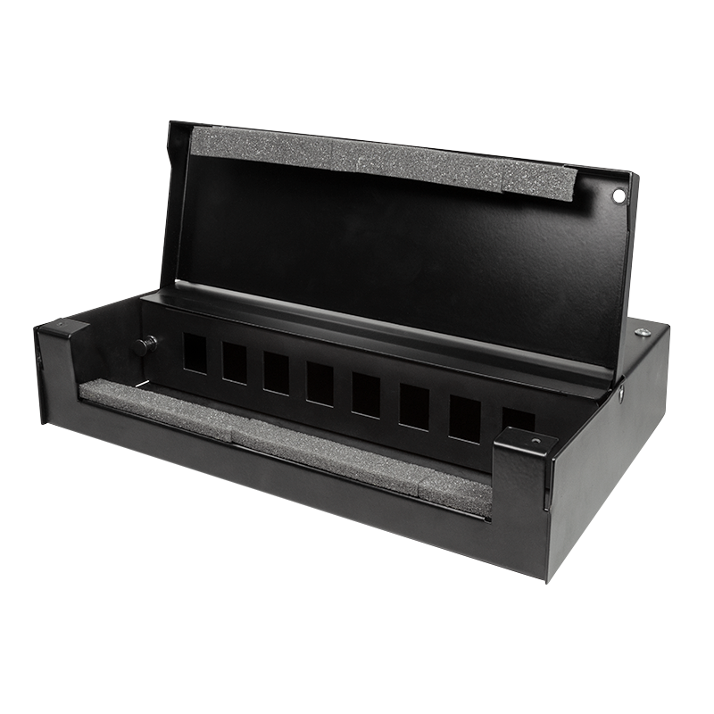 Consolidation point box 8/12-port, black
