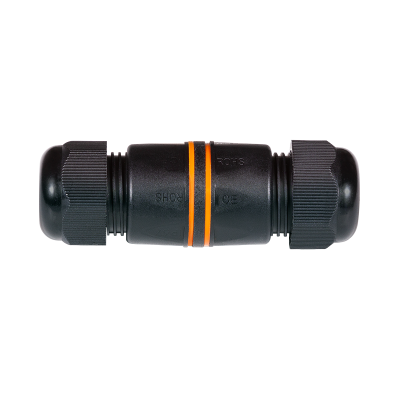 Cat.6 outdoor inline coupler, IP67 waterproof, short type