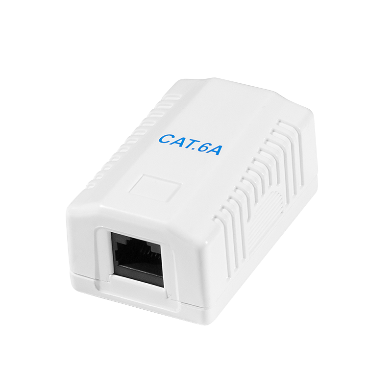 Cat.6A Surface Mounted Box 1 x RJ45, unshielded