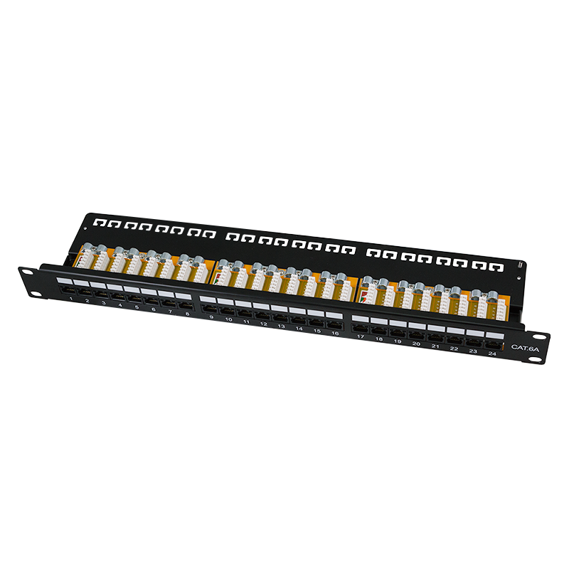 Cat.6A Patch Panel 24-Port UTP, 90° LSA termination — 1