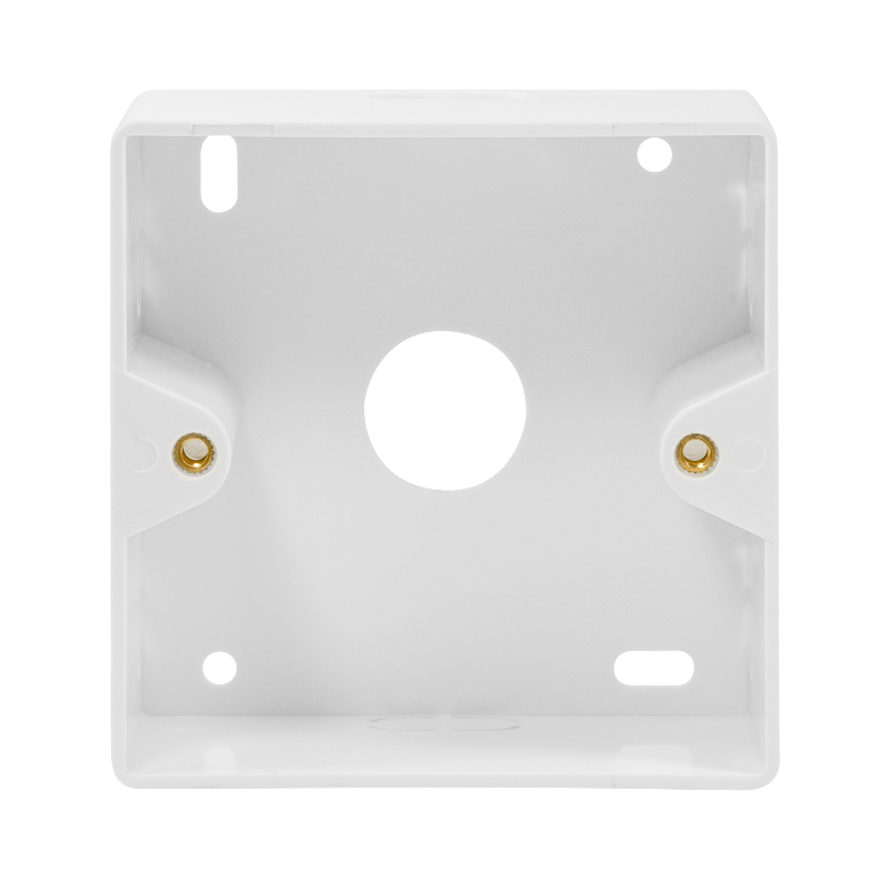 Surface mounting box for faceplates, signal white