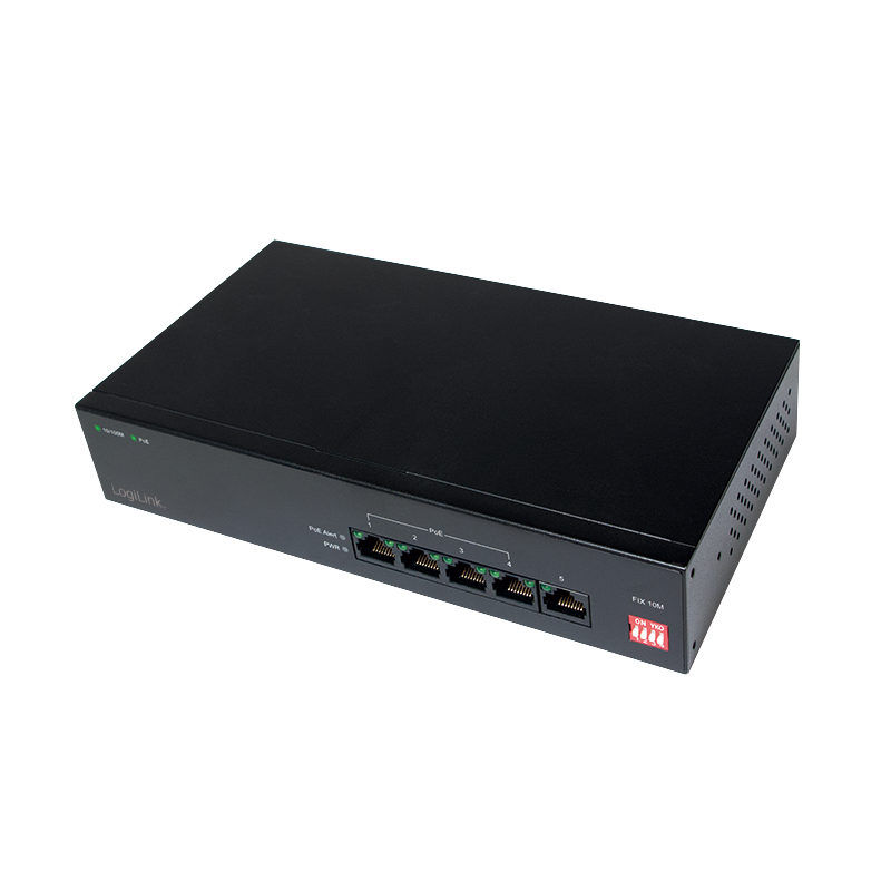 Power over Ethernet (PoE) switch, 10/100 MBit/s, 5-port
